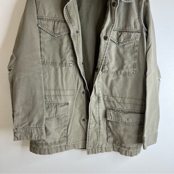 Olive Green Oversized Utility Jacket Womens Small - Picture 3 of 5